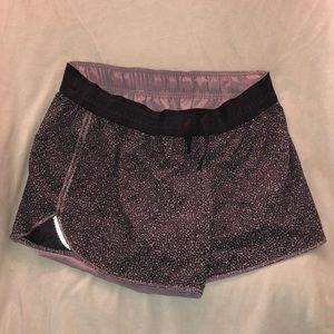 Lululemon dusty purple/floral reversible shorts